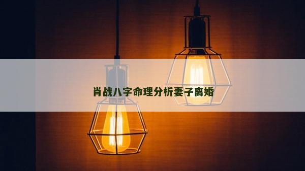 肖戰(zhàn)八字命理分析妻子離婚 肖戰(zhàn)八字命理分析妻子離婚