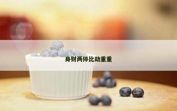 身財(cái)兩停比劫重重