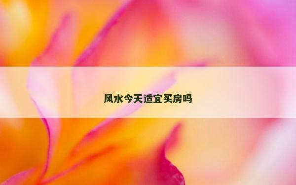 風(fēng)水今天適宜買房嗎