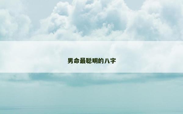 男命最聰明的八字 男命最聰明的八字