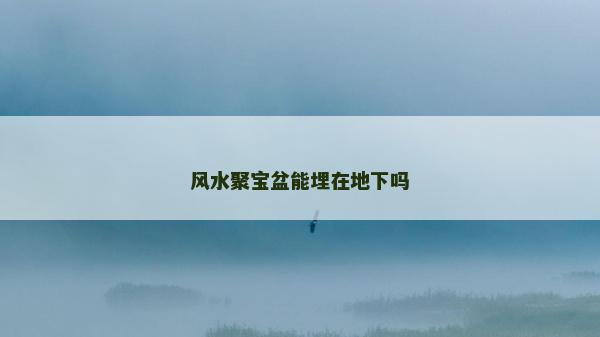風水聚寶盆能埋在地下嗎