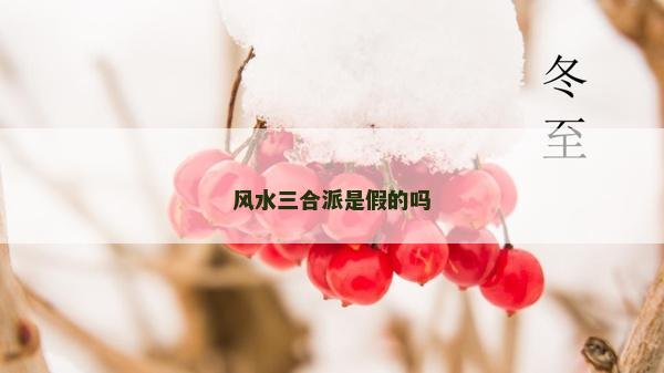 風水三合派是假的嗎