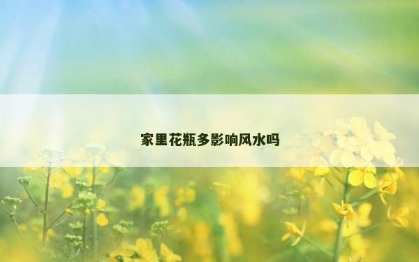 家里花瓶多影響風水嗎