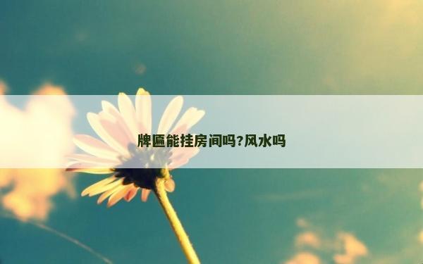 牌匾能掛房間嗎?風水嗎