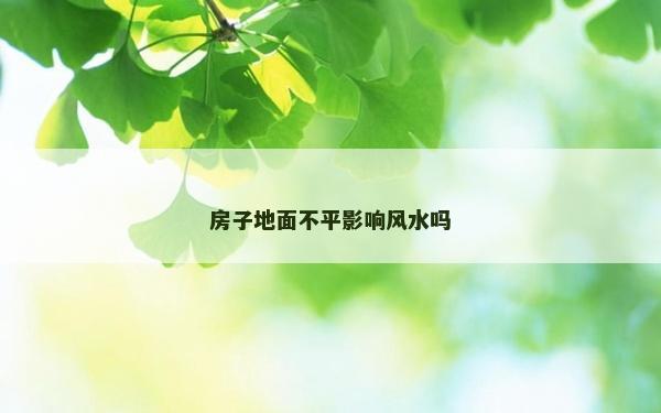 房子地面不平影響風水嗎