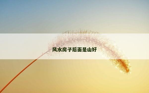 風(fēng)水房子后面是山好