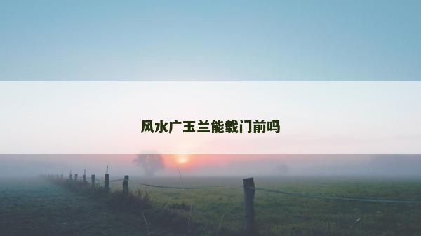 風水廣玉蘭能載門前嗎