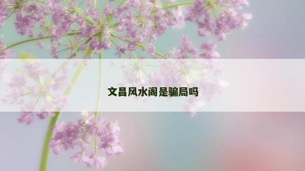 文昌風水閣是騙局嗎