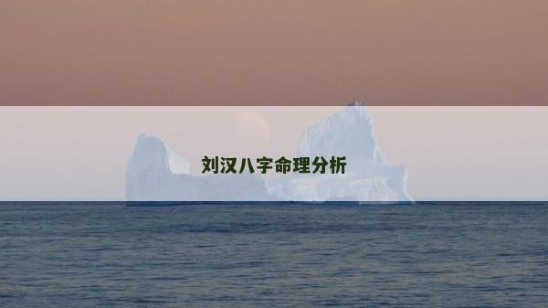 劉漢八字命理分析