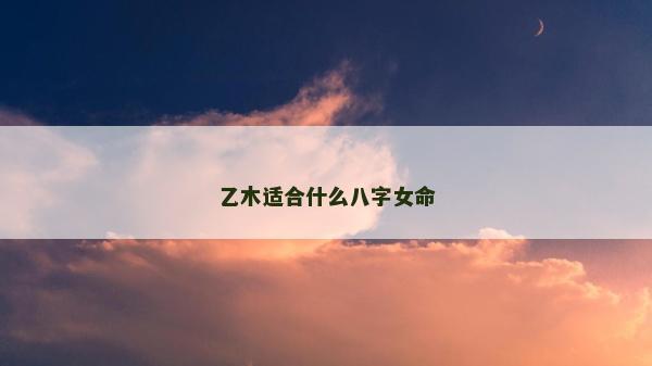 乙木適合什么八字女命