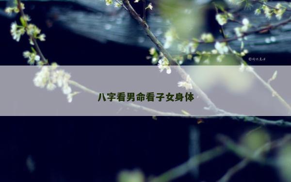 八字看男命看子女身體