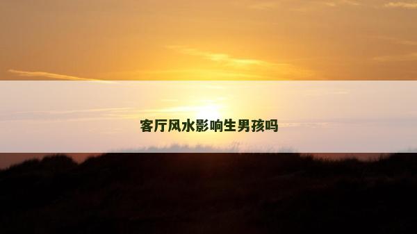 客廳風水影響生男孩嗎