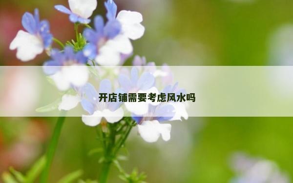 開店鋪需要考慮風水嗎