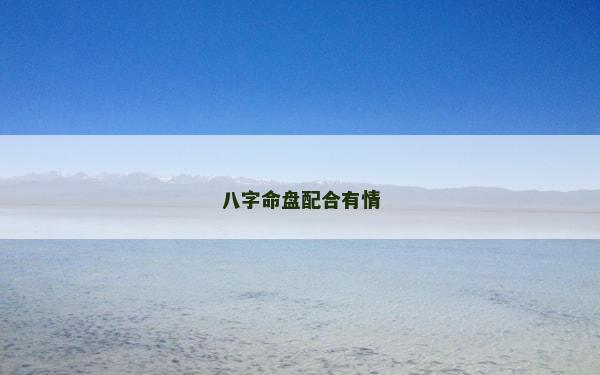 八字命盤配合有情