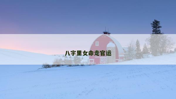 八字里女命走官運 八字里女命走官運
