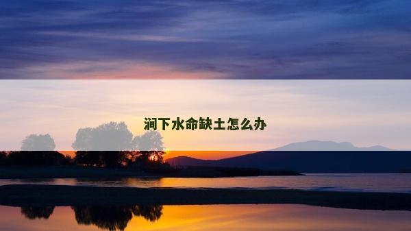 澗下水命缺土怎么辦