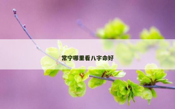常寧哪里看八字命好