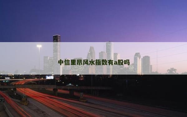 中信里昂風水指數有a股嗎