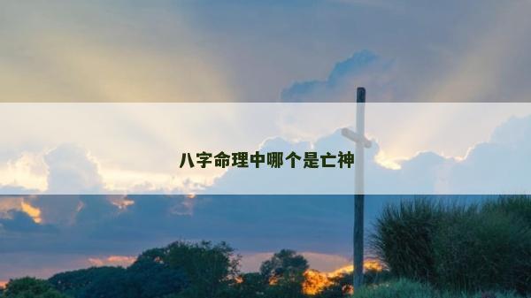 八字命理中哪個是亡神