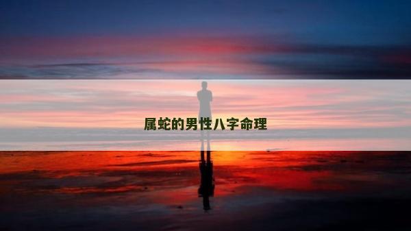 屬蛇的男性八字命理