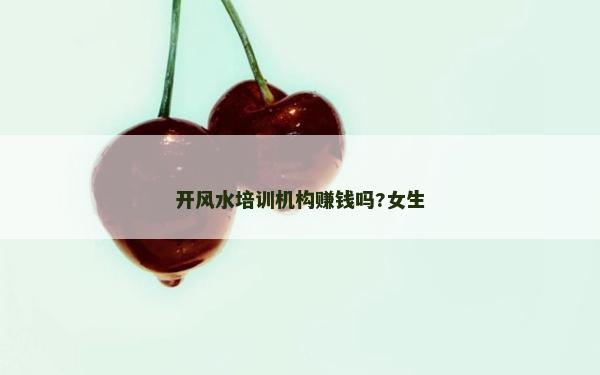 開風水培訓機構賺錢嗎?女生