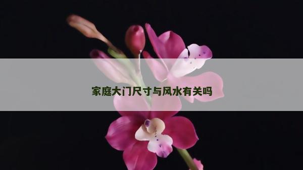 家庭大門尺寸與風水有關嗎