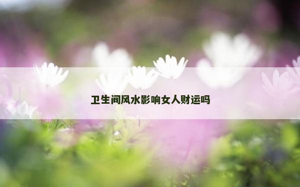衛生間風水影響女人財運嗎
