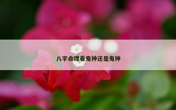 八字命理看鬼神還是鬼神