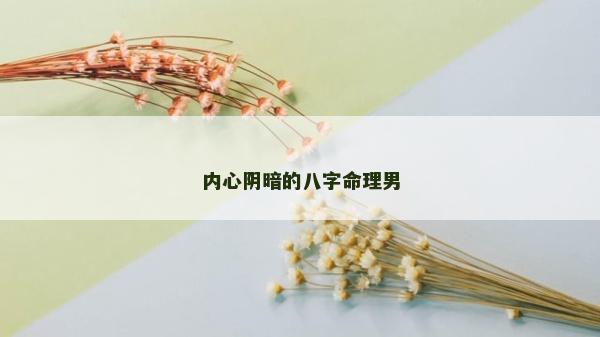 內心陰暗的八字命理男