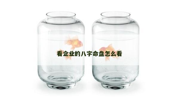 看企業(yè)的八字命盤怎么看