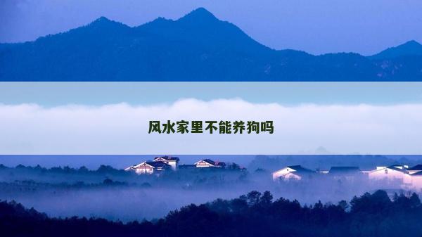 風水家里不能養狗嗎