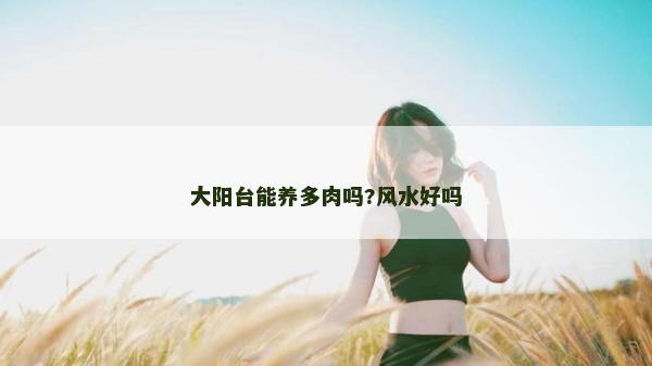 大陽臺能養多肉嗎?風水好嗎