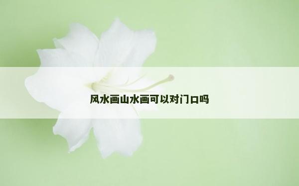 風水畫山水畫可以對門口嗎