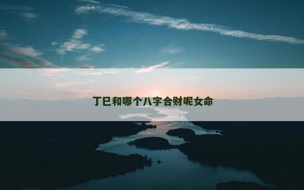 丁巳和哪個(gè)八字合財(cái)呢女命