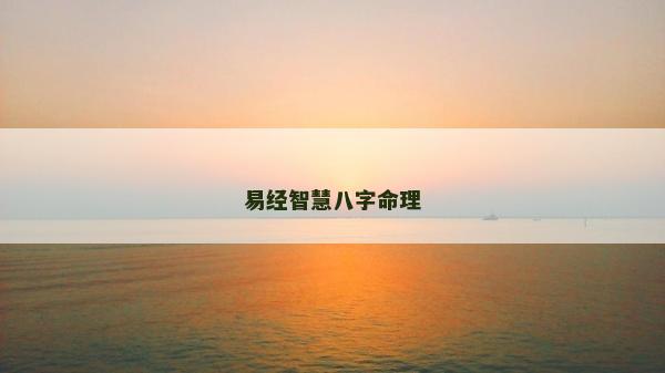 易經智慧八字命理