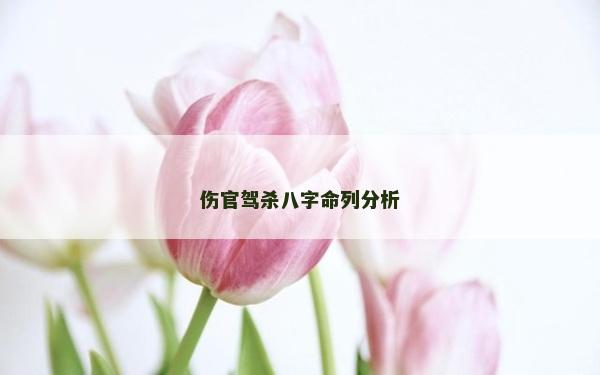 傷官駕殺八字命列分析