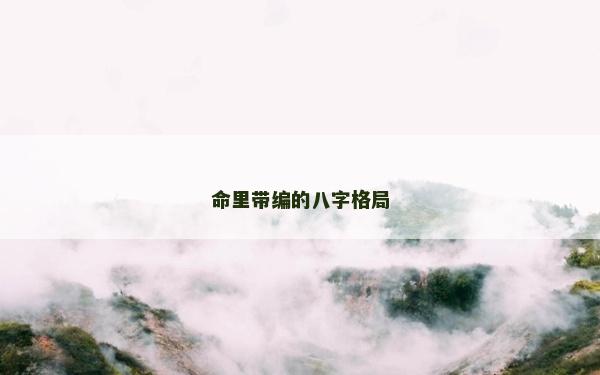 命里帶編的八字格局