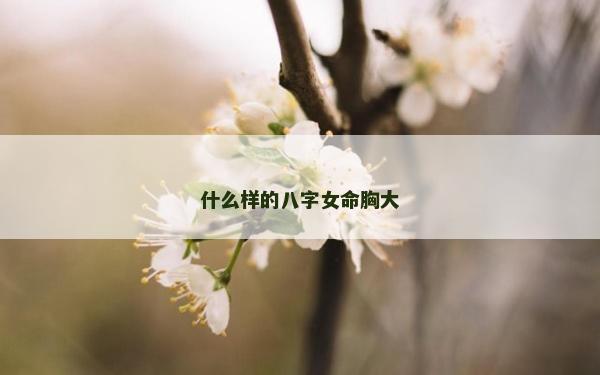什么樣的八字女命胸大