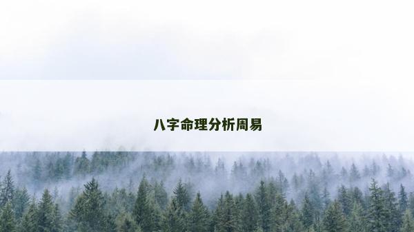 八字命理分析周易