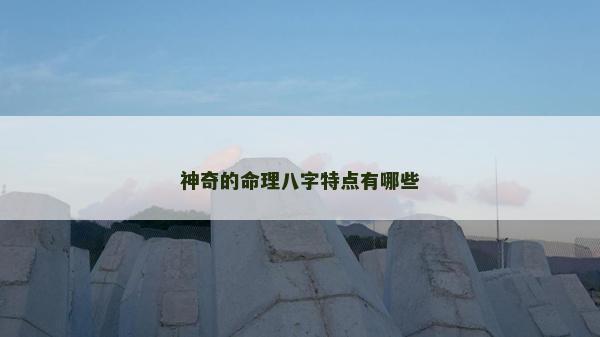 神奇的命理八字特點有哪些