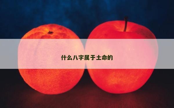 什么八字屬于土命的