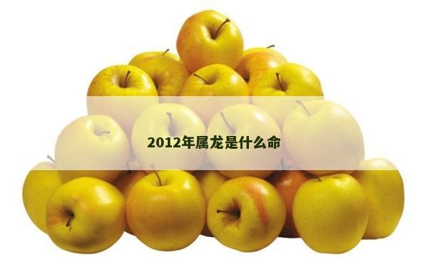 2012年屬龍是什么命