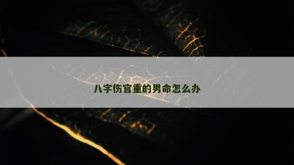 八字傷官重的男命怎么辦