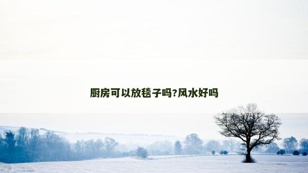 廚房可以放毯子嗎?風(fēng)水好嗎