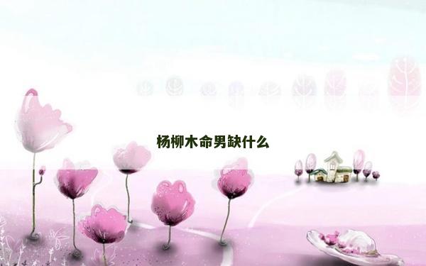 楊柳木命男缺什么 楊柳木命男缺什么
