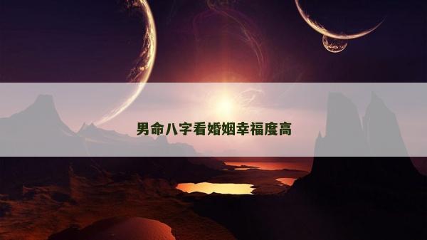 男命八字看婚姻幸福度高