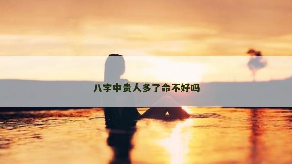 八字中貴人多了命不好嗎
