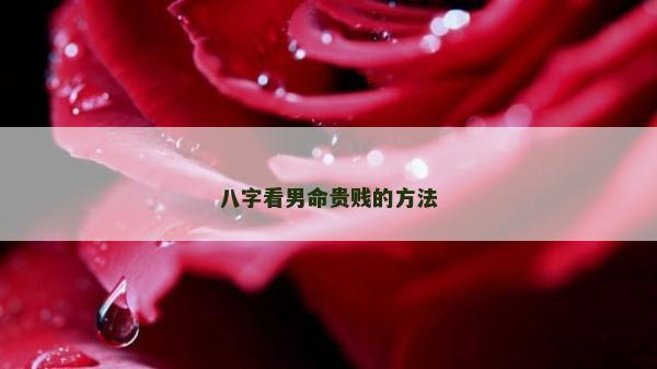 八字看男命貴賤的方法 八字看男命貴賤的方法