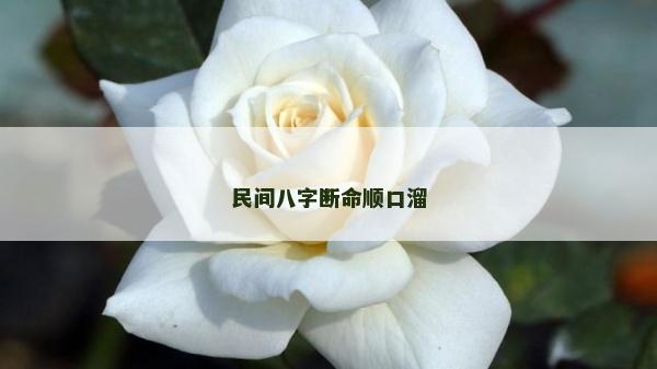 民間八字斷命順口溜