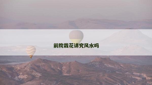 前院栽花講究風水嗎